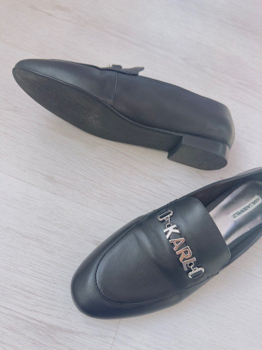 Дамски обувки мокасини Karl Lagerfeld естествена кожа