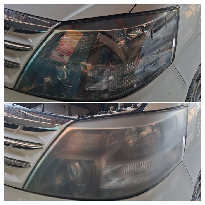 Чистка фара полировка