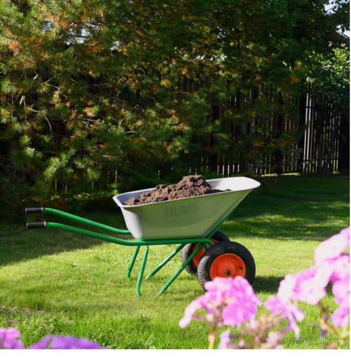 Тачка садово-строительная, 2-х колесная, усиленная, грузоподьем 320кг