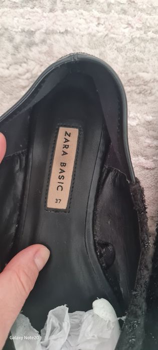 Balerini negri eleganti Zara m37 material textil