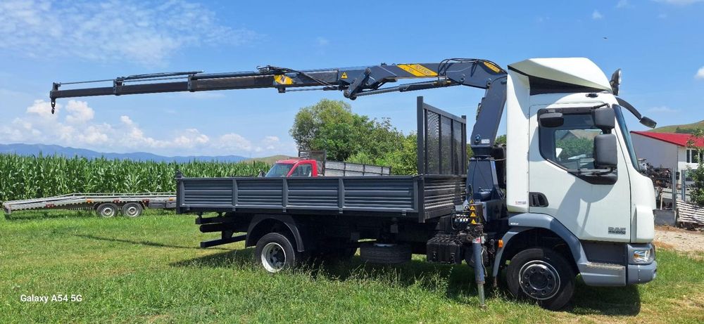 Daf Lf 220 cai basculabil+macara 4 tone pneumatica