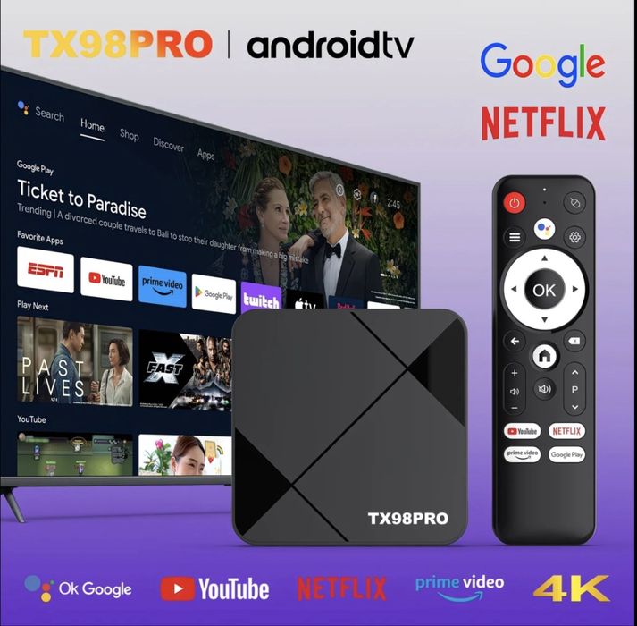Продаю смарт ТВ приставку TX98 Pro (Android TV, 4K)