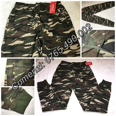 Pantaloni lungi army camuflaj barbati sport trening buzunare