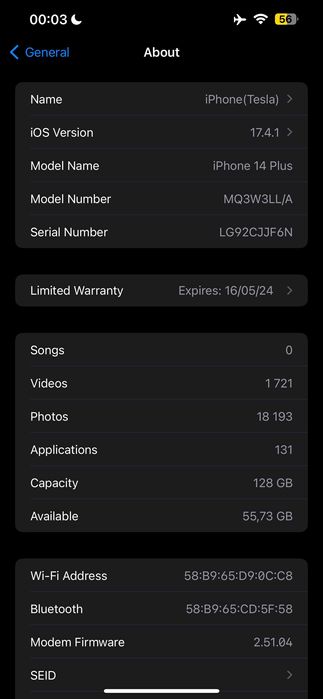 Iphone 14 Plus, Blue, 128 Gb
