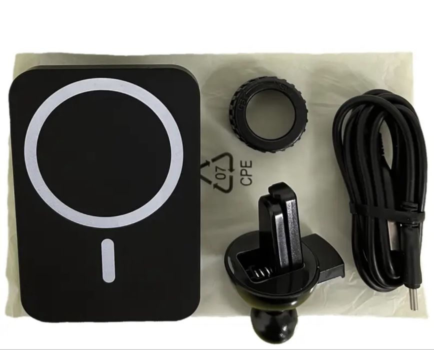 Стойка за кола + MagSafe безжично зарядно