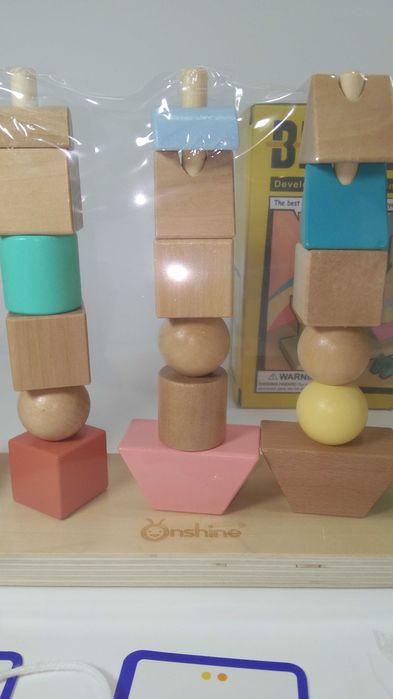 НАМАЛЕНА ЦЕНА Дървен Сортер образователна игра STEM Монтесори