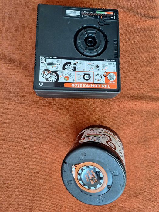 Compresor auto cu kit de depanare provizorie pneuri (nou)