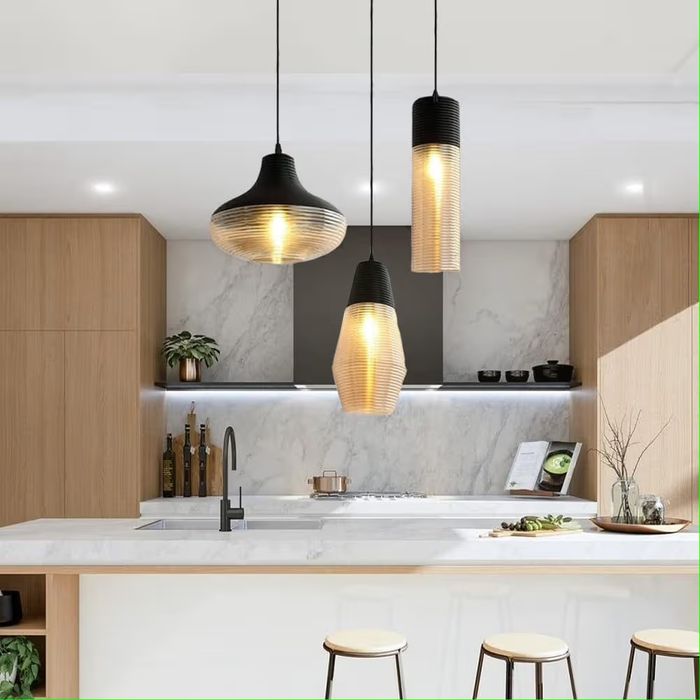 Висяща таванна лампа модерна кристална лампа с три глави индустриален