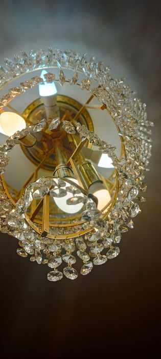Люстра советский хрусталь винтаж 70-е годы