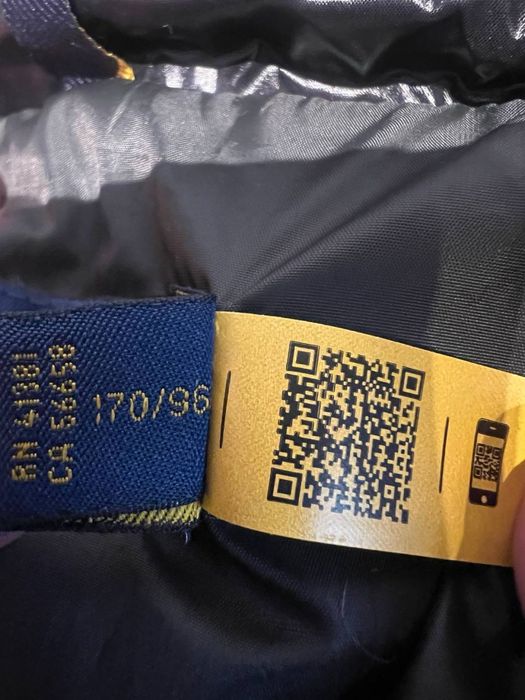 Geacă puffer toamna Polo Ralph Lauren neagră lucioasă – Mărimea L / 170 cm – Nouă cu etichete – Glugă detașabilă