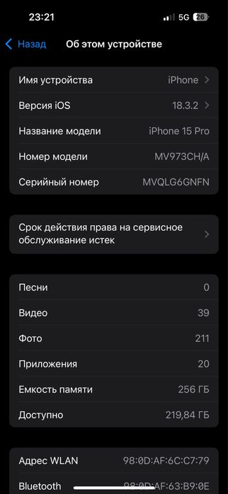 Айфон 15про 256гб