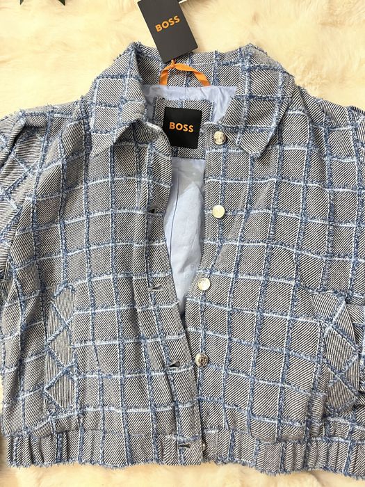 Geaca denim si tweed Hugo Boss marime L