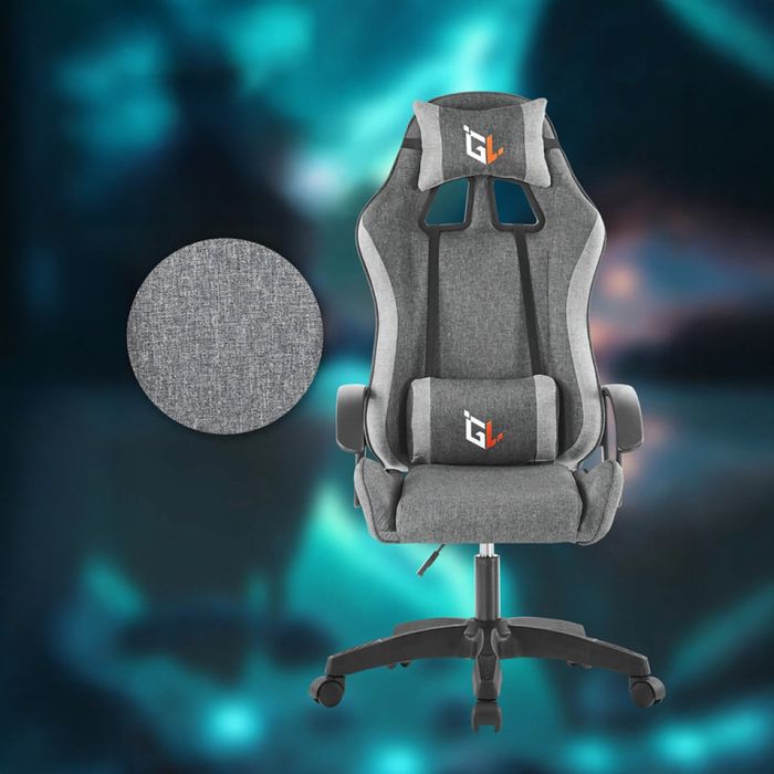 Ергономичен геймърски офис стол с лумбална и шийна опора – комфорт за