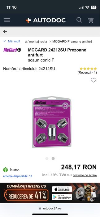 Prezoane antifurt M12 x 1.5