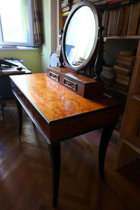 Bufet vechi Lemn Masiv Comoda ART DECO Boudoir Oglinda Elemente Bronz