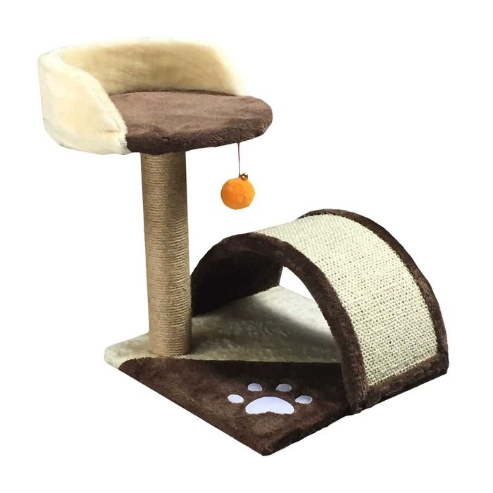 Ansamblu de Joacă pentru Pisici cu Stâlp de Zgâriat din Sisal și Platformă, 35 x 30 x 43 cm, Model M002-02. NoU