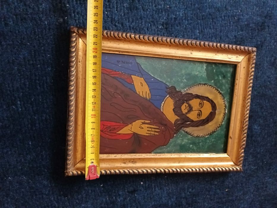 Icoana veche, pictura pe sticla