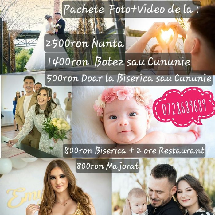 2500ron Nunta 1500ron Botez FOTO+VIDEO