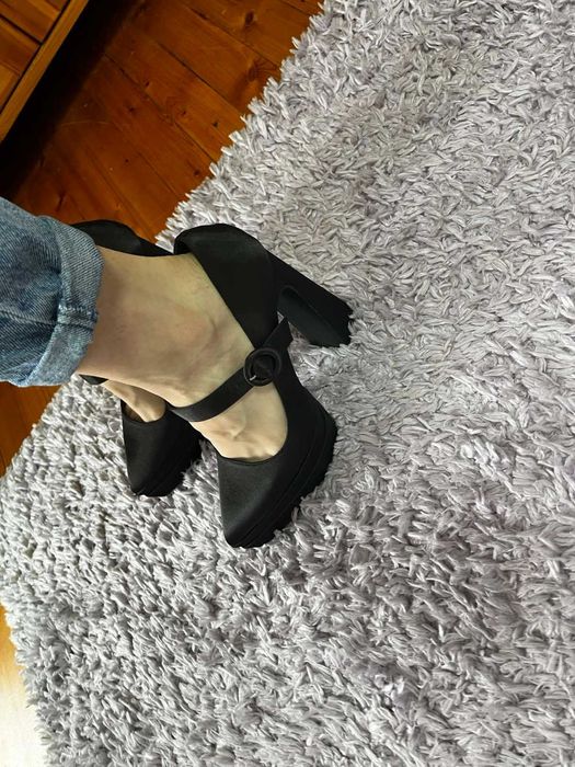 Черни обувки от плат 40 номер