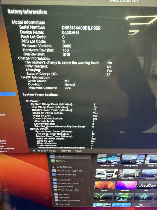 Apple mac book air 15 M2