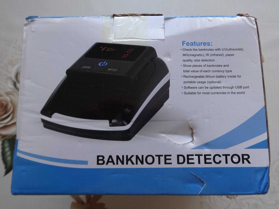 Детектор за фалшиви банкноти AL130 с батерия и зарядно