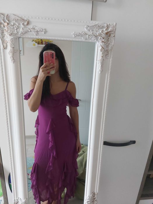 Официална рокля розова, цикламена