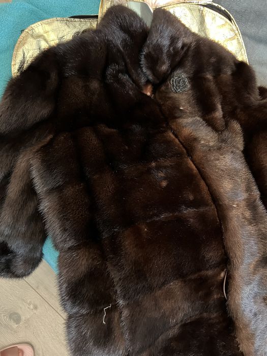 Норковая шуба+шапка