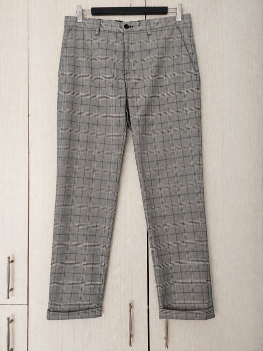 Pantaloni barbati Zara marimea 38 carouri gri office eleganti
