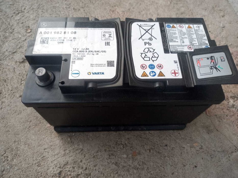Baterie auto originală Mercedes Benz AGM 12V 80 Ah 800 A