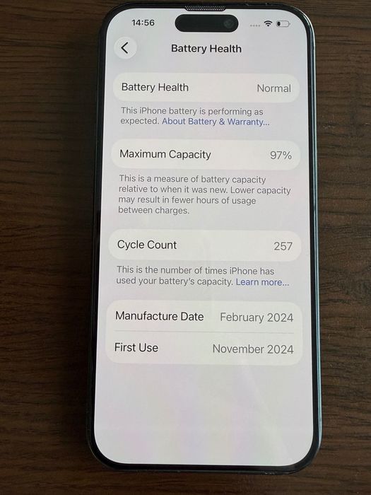 iPhone 15 Pro 128 GB Black батерия 97 %