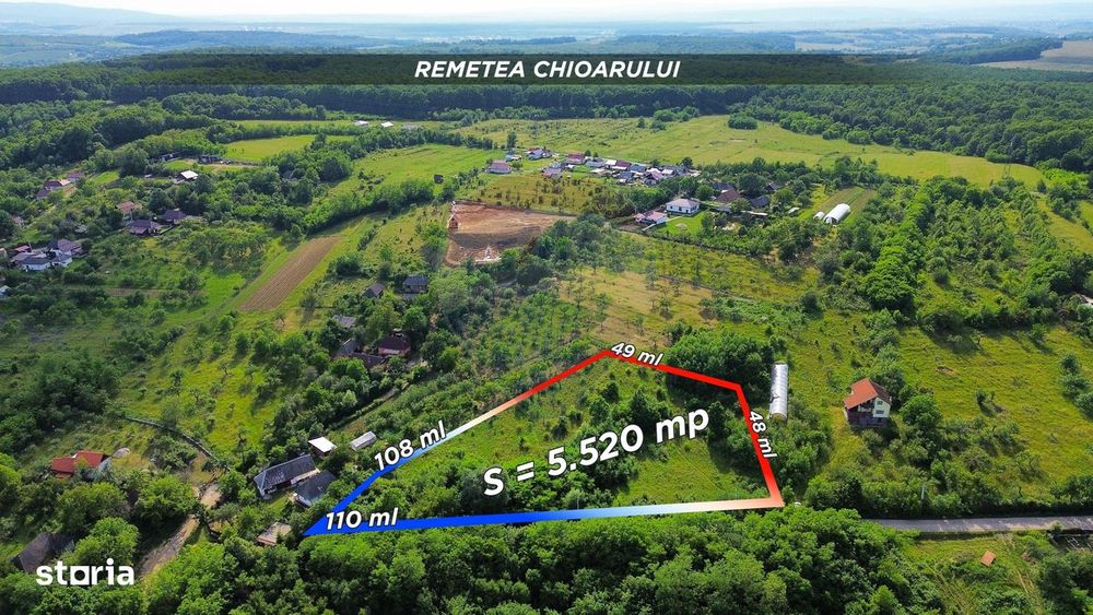 Teren intravilan 5520mp cu PANORAMA Remetea Oportunitate de Investiție