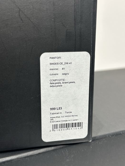 Pantofi Viggo piele lacuita 41