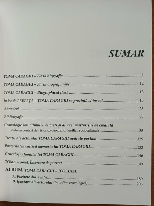 Toma Caragiu - Ipostaze