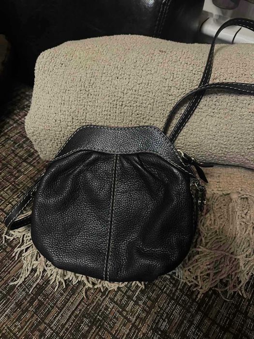 Оригинална дамска чанта Lancel – естествена кожа, черна