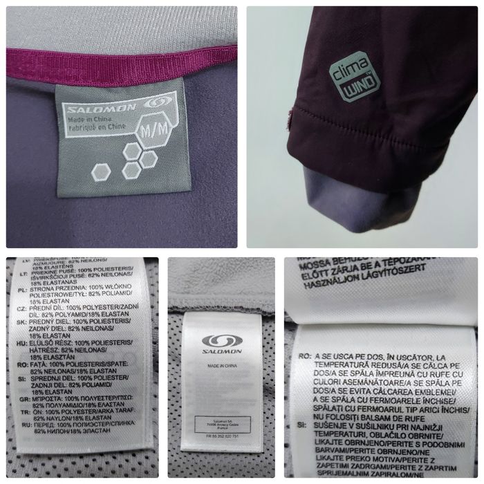 Jacheta Softshell SALOMON Clima Wind, căptușită cu polar, Nr. M (lady)