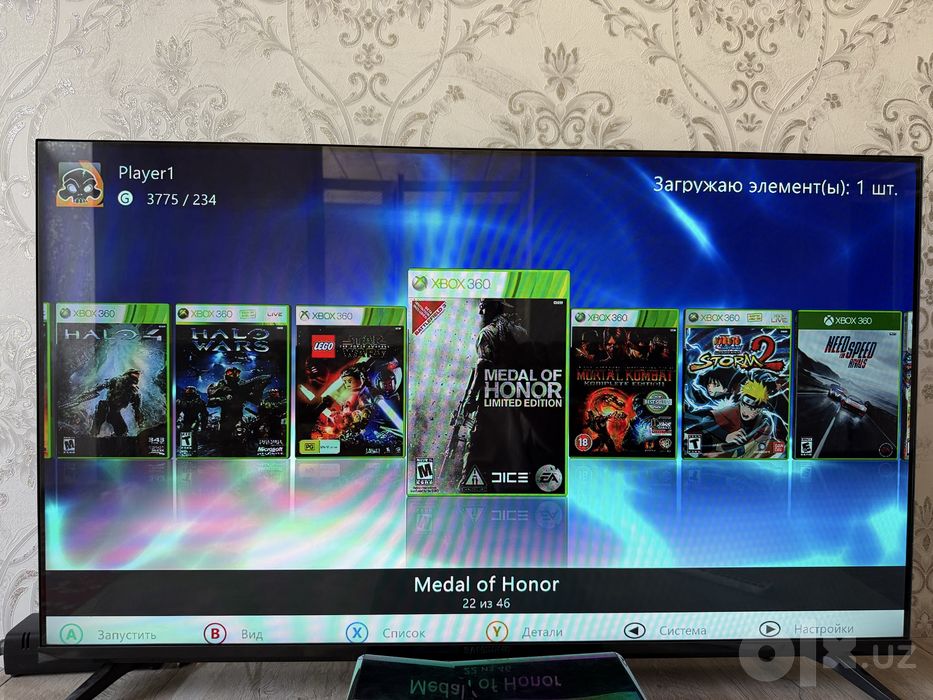 Xbox 360 Slim 40+ oyini bor