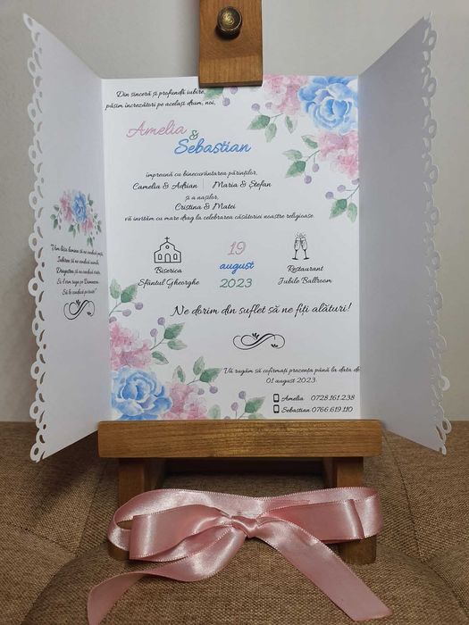 Invitatii/ Meniuri / plicuri / etichete  / carti vizita nunta botez