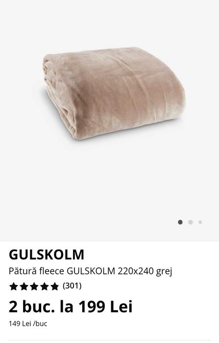 Patura fleece GULSKOLM