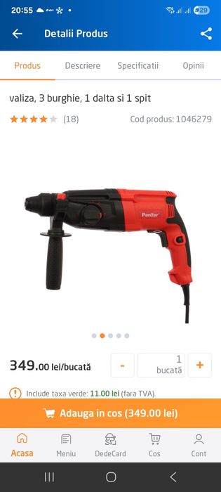 Ciocan rotopercutor Panzer 800w dedeman