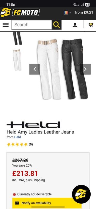 Pantaloni din piele pt motocicleta etc, marca HELD, 300 Lei stare buna