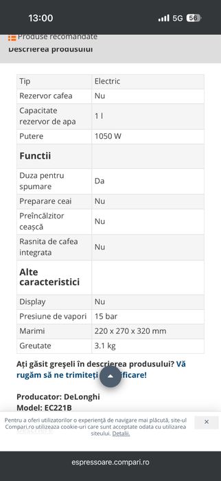 Espressor manual DeLonghi