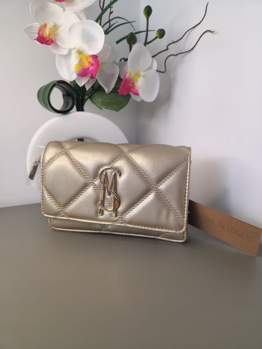 Оригинална дамска чанта Steve Madden - Златна металик с матлас