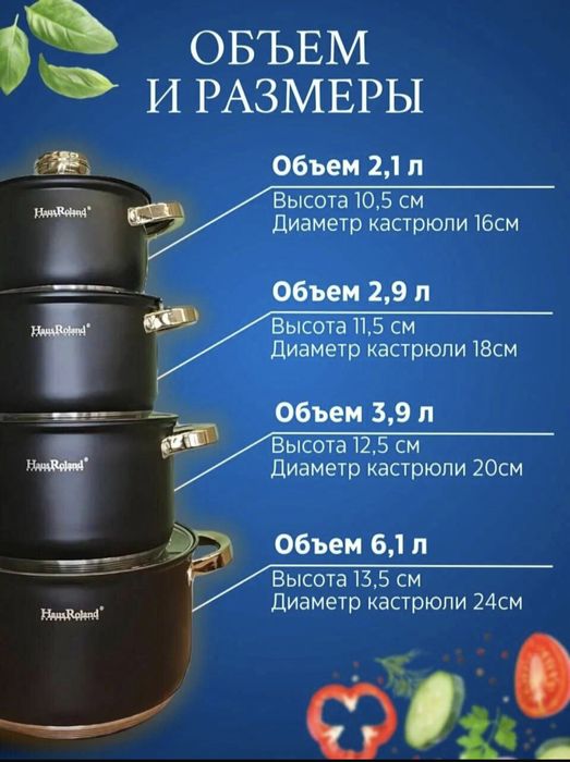 Продам набор кастрюль Haus Roland