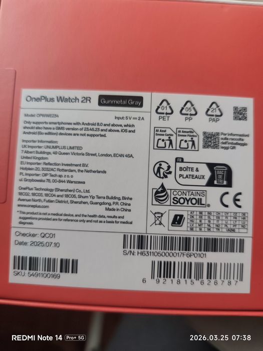 OnePlus Watch 2R чисто нов, не отварян