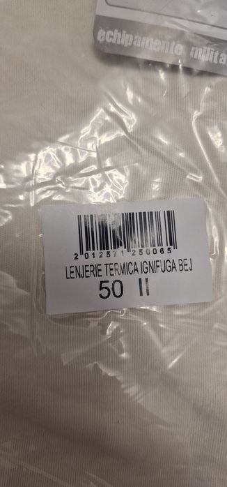 Lenjerie termica ignifuga