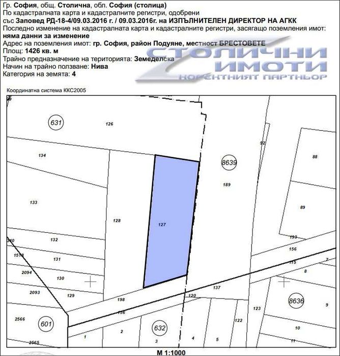 Продава се Парцел в София, Левски Г - 2170 кв.м за 60 €/кв.м - Снимка #2