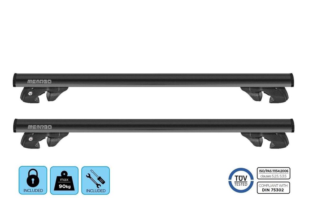 Алуминиеви Аеродинамични греди MENABO Jackson за стандартен рейлинг