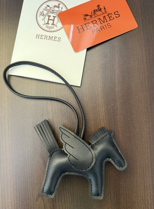 Hermes конче аксесоар за чанта от естествена кожа