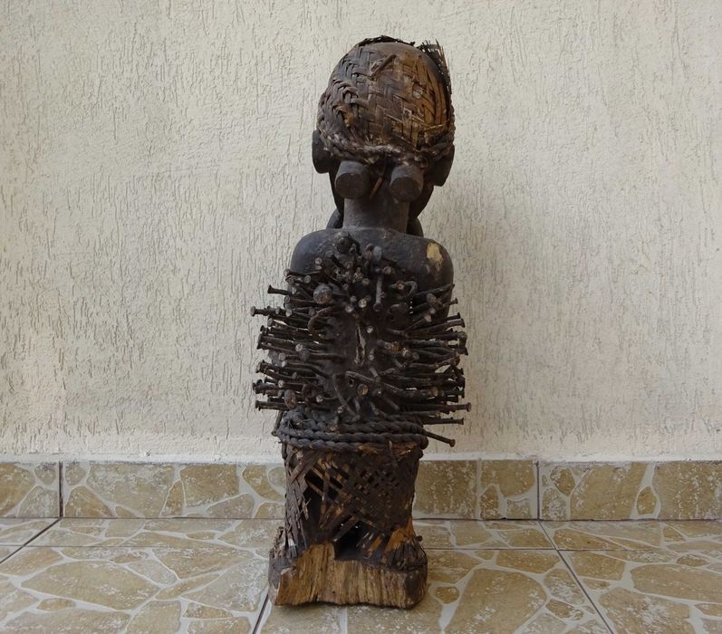 Statueta africana Nkishi |Bakongo |Congo |Piesa Veche de Muzeu -UNICAT