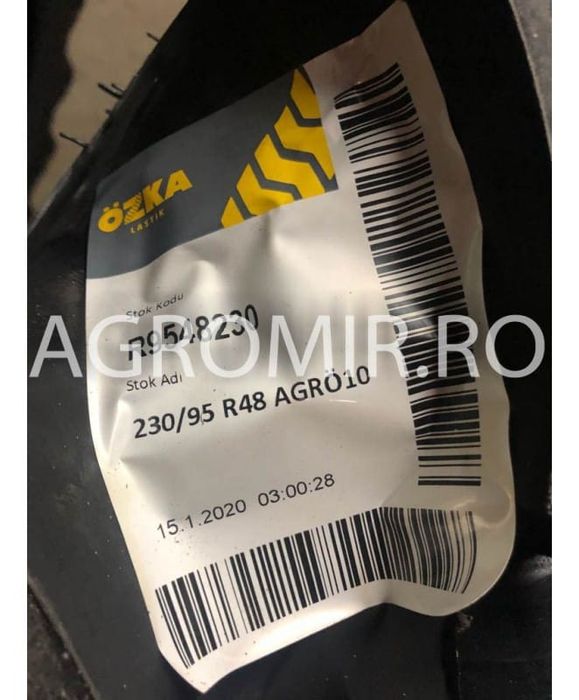 Anvelopa 230/95 R48 Ozka AGRO10 TL  Cauciucuri tractor, Fiat, Case, Fendt, John Deere, New Holland, Massey Ferguson, UTB   Cauciucuri tractor, Fiat, C